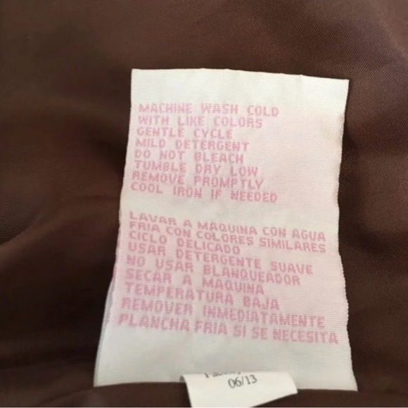 Jessica Simpson Brown Collared Girls Leather Jacket - Picture 10 of 11